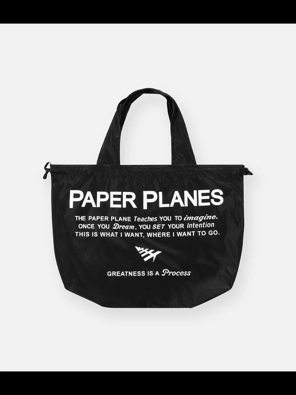Roc Nation Paper Planes Black Packable Tote Bag JAY-Z Item Rare Hip Hop Rap